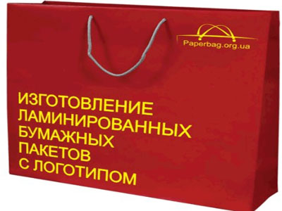 бумажный пакет с логотипом
