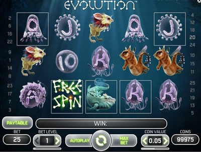 бесплатные игровые автоматы: Evolution (Эволюция)
