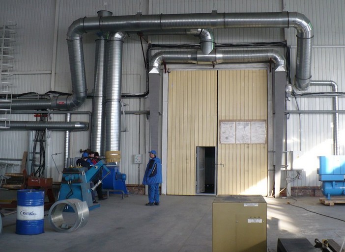 воздушное отопление производственного помещения