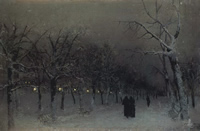 Левитан Исаак Ильич - Бульвар зимой. 1883
